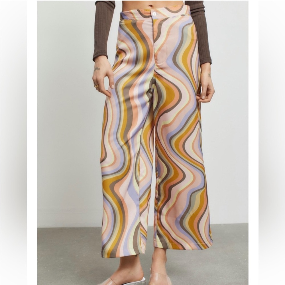 UO Olympia Printed Wide Leg Pant
